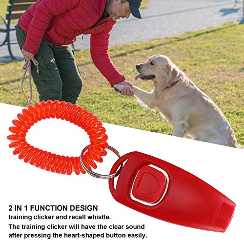 Germerse Clicker para Entrenamiento de Mascotas, función 2 en 1, Silbato para Mascotas, Silbato portátil para Recordar Mascotas, Silbato para Perros, plástico para Entrenamiento de Mascotas,