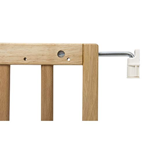 Geuther 2710 NA - Rejilla de seguridad para puertas y escaleras de madera natural 2710, para atornillar, sin barreras, para aberturas de 63, 5-105, 5 cm, marrón, 3,81 kg