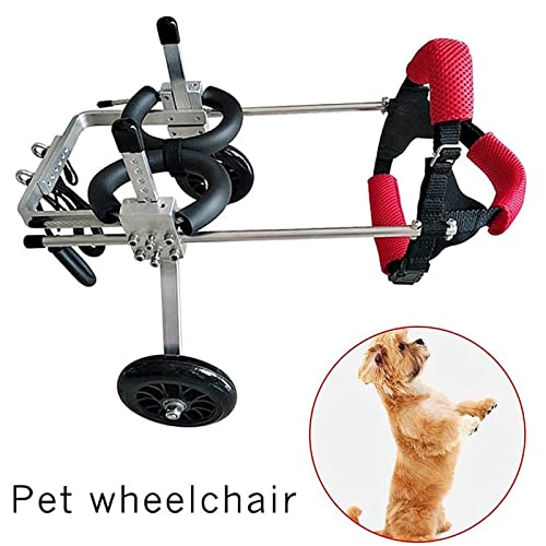 GHFXFG Silla De Ruedas para Mascotas,Soporte para Piernas para Perros,Ajustable Rehabilitación Las Patas Perros Remolques para Bicicleta,Perro Asistido Caminar Coche para