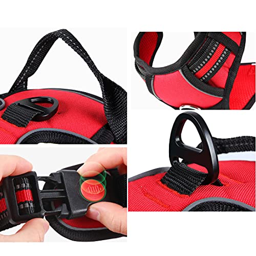 GJHYJK Chaleco con Correa para Mascotas, Entrenamiento de Seguimiento, cinturón para Caminar para Perros, Chaleco Altamente Reflectante para Perros pequeños, medianos y Grandes,Pink-M