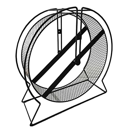 GKPLY Rueda de Ejercicio para Mascotas pequeñas de 43 cm, Gran tamaño, silenciosa, Antideslizante, Eje a Prueba de roturas, Rueda de Metal para hurón, Ardillas, Conejillo de Indias, marmota