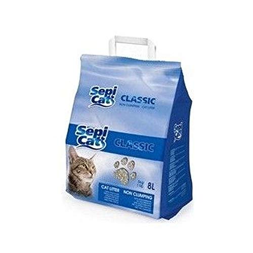 Global Arena para Gatos 8 litros | Arena Absorbente Sepicat Classic | Arena Absorbente no aglomerante para Mascotas