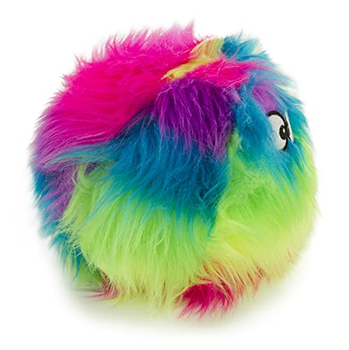 GoDog Furballz - Juguete de Peluche para Perro con tecnología de Guardia masticable, pequeño, Arco Iris