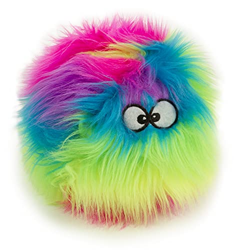 GoDog Furballz - Juguete de Peluche para Perro con tecnología de Guardia masticable, pequeño, Arco Iris