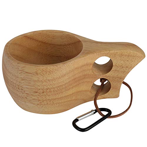 Gojiny Goma Madera Doble Agujero Taza de Madera Taza de Café Taza de Agua Taza de Madera Personalizada