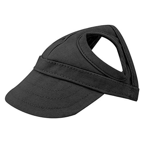 Gorra para Perro, Mascota, Perro, Gato, béisbol, Gorra para Exteriores, Sunbonnet, Raya Ajustable, Viaje de Verano, Gorra Deportiva(s-Negro)