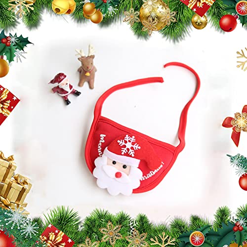 Gorro de Papá Noel para Mascotas Bonito Disfraz de Navidad para Gato y Cachorro Bufanda Navideña para Mascotas para Mascotas, Navidad, día de Acción de Gracias, Fiesta de Año Nuevo 2 Pcs