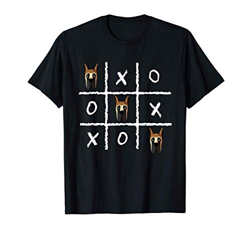 Gran danés Tic Tac Toe Regalo de la mamá del perro nostálgic Camiseta