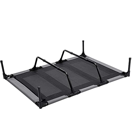 Grbewbonx Cama para perro al aire libre Elevada Cuna para mascotas con toldo portátil para camping o playa Durable Oxford incluido bolsa de transporte S/M/L