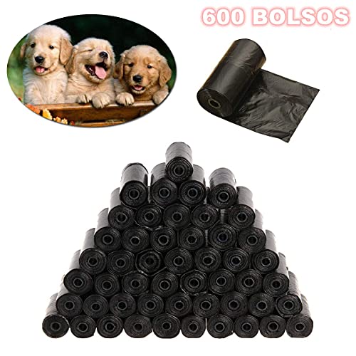 GreaTool Bolsas para Caca de Perro o Mascotas,Colector,Soporte para Cucharas,Bolsa para Cachorros y Gatos,Rollos pequeños,Precio Fabrica (600 Bolsos)