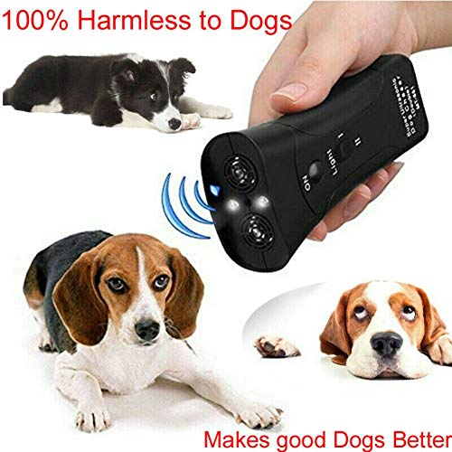 Greyghost Dog Repellent Trainer,LED Light Ultrasonic Gentle Chase Pet Repeller Stop Barking Dog Trainer