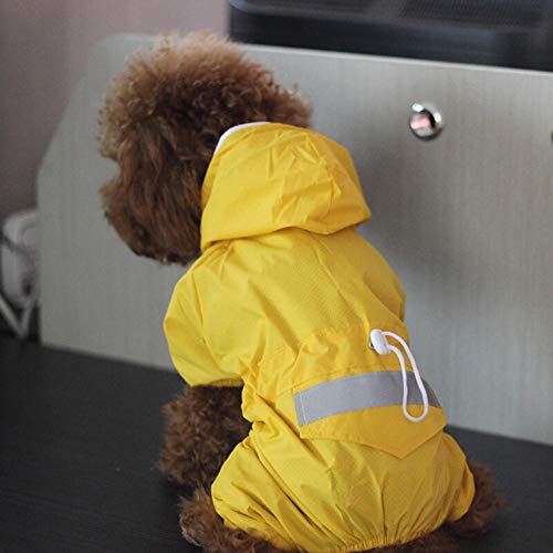 Gulunmun Chubasqueros para Perros Chubasquero para Mascotas, Chubasquero para Perros Chándal Ultraligero Impermeable con Capucha Chaquetas Impermeables Abrigos para Perros pequeños Cachorros