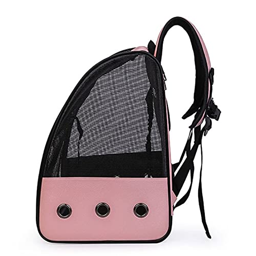 guoqunshop Jaula de Pájaros Pájaro Transpirable Transpirable Mochila Plegable Ligero Ligero Viajes al Aire Libre múltiples propósitos adecuados para Loros o hábitat con Soporte Rodante (Color : Pink)