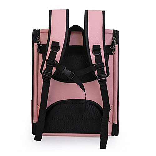 guoqunshop Jaula de Pájaros Pájaro Transpirable Transpirable Mochila Plegable Ligero Ligero Viajes al Aire Libre múltiples propósitos adecuados para Loros o hábitat con Soporte Rodante (Color : Pink)