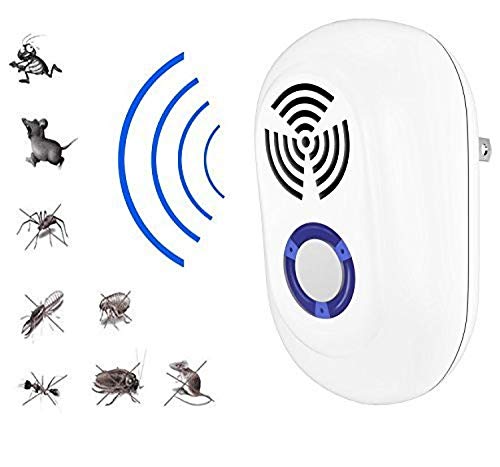 Gusano de insecto electrónico,la cucaracha del mosquito del insecto del parásito del reflector del dispositivo de control de plagas - Blanco enchufe europeo * 2