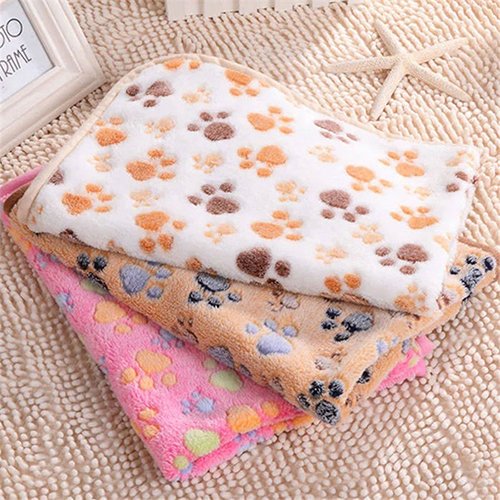 H87yC4ra Manta Suave Lavable Para Perros, Manta Cálida De Invierno Para Mascotas, Alfombrilla Con Estampado De Patas Para Gato, Perro, Cachorro, Cama, Cojín Para Mascotas Brown 60cm * 40cm