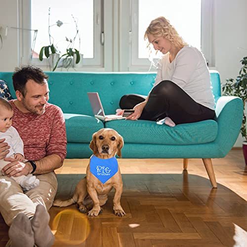 HACRAHO Bandanas para perro, 2 baberos triangulares para mascotas, hermano grande, hermana mayor, perro, embarazada, para perros pequeños y medianos, M