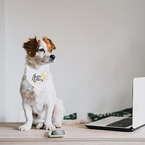 HACRAHO Pañuelos de perro en blanco, 12 bandanas blancas para mascotas, poliéster, triángulo, para perros pequeños y medianos