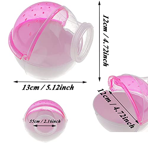 Hámster Baño, Inodoro Hamster, Baño de Arena Hamster, Baño para Mascotas de Hámster, Bañera de Hámster, Plástico Mascota Hamster Baño para Pequeño Pet Conejillos de Indias Hurones Chinchillas, Rosa