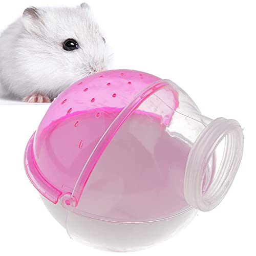 Hámster Baño, Inodoro Hamster, Baño de Arena Hamster, Baño para Mascotas de Hámster, Bañera de Hámster, Plástico Mascota Hamster Baño para Pequeño Pet Conejillos de Indias Hurones Chinchillas, Rosa