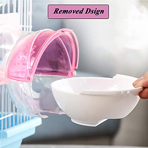 Hámster Baño, Inodoro Hamster, Baño de Arena Hamster, Baño para Mascotas de Hámster, Bañera de Hámster, Plástico Mascota Hamster Baño para Pequeño Pet Conejillos de Indias Hurones Chinchillas, Rosa