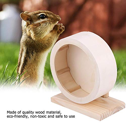 Hamster Running Toy, Rueda de Ejercicio de Madera Mascotas Rueda Divertida para Correr Herramientas Naturales para Mascotas Lindas Hamsters Jerbos Chinchillas Conejillos de Indias Animales(S)