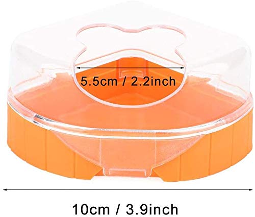 Hamster Sand Baño Plástico Pequeño Contenedor de baño de Arena para Mascotas Hamster Sandbox Sauna Habitación WC Bañera con Cuchara para Chinchilla Golden Bears