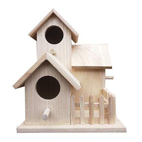 Hangarone - Nido de pájaros, Mini Villa para pájaros, casa de pájaros de Madera para Colgar al Aire Libre, casa de cría de pájaros, decoración del hogar