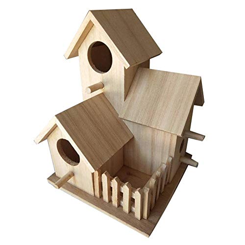 Hangarone - Nido de pájaros, Mini Villa para pájaros, casa de pájaros de Madera para Colgar al Aire Libre, casa de cría de pájaros, decoración del hogar