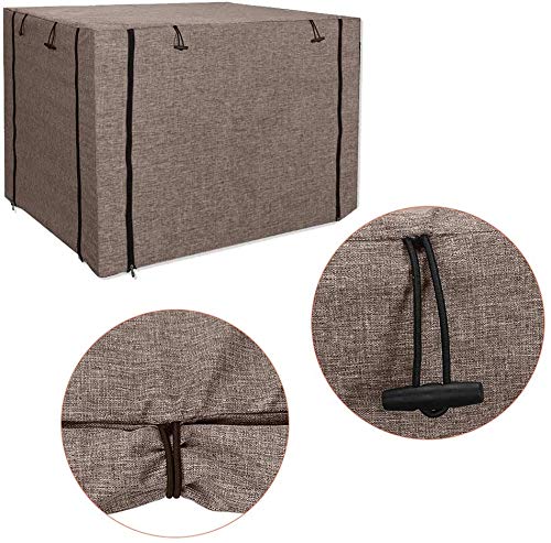 HANSHI funda para caja de perro con ventilación, cubierta de malla para perro, cubierta de tela para jaula, flujo de aire/ajuste universal para caja de alambre para perro HZC1180