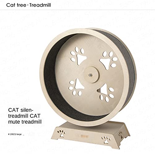 Hbao Madera Maciza Mascotas caminadora Rueda muda Gatos Marco de Escalada Gatos Lisos Mejores Gatos árbol Integrado (Size : M Code)