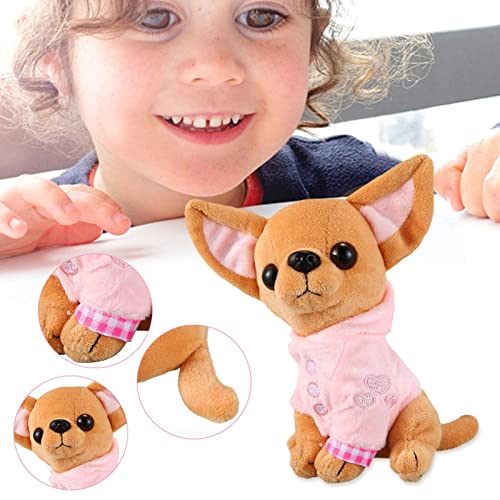 Hearthxy Juguete de peluche para perro, 17 cm, diseño de chihuahua, color rosa