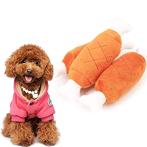 HEELPPO Juguetes para Perros Juguetes para Masticar Animales De Peluche Hueso De Pierna De Pollo Animales De Peluche Juguetes Indestructibles Accesorios De Juguete para Mascotas