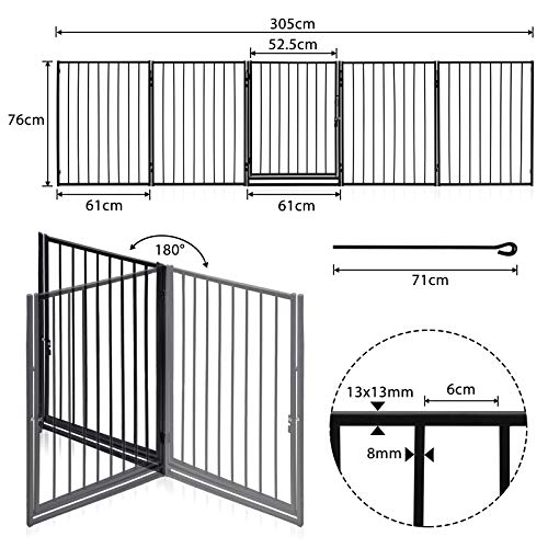 HENGMEI Rejilla de protección para niños, plegable, parque de protección para niños