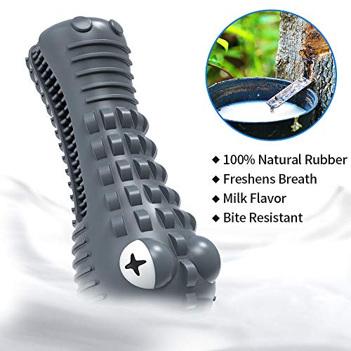 HETOO - Juguete para perros, cepillo de dientes para perros indestructible y duradero, juguete masticable para masticadores agresivos, para el cuidado y la limpieza dental de los perros