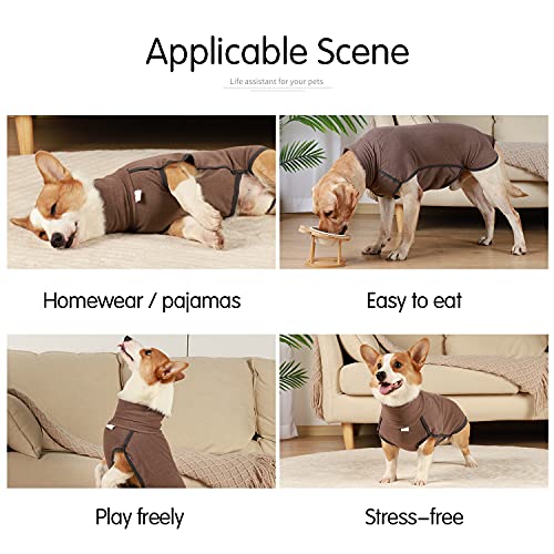 HEYWEAN Sudadera para Perro con Forro Polar elástico, suéter cálido para Perros pequeños y medianos, Ropa de Invierno para Interiores y Exteriores