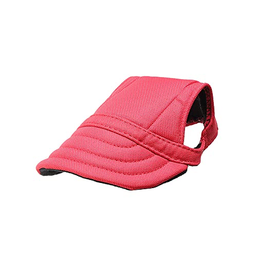 Himlaya Gorra de Béisbol del Perro para Mascota Protector Solar Gorra de Visera para Deportes al Aire Libre, Sombrero Ajustable para Perros Grandes, medianos y pequeños (Rojo,L)