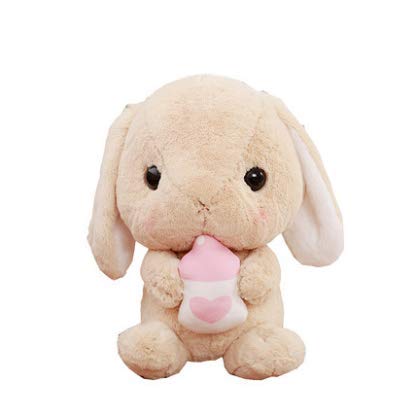 HLJZK Lop Ear Rabbit Bottle Doll Doll Girl Rogue Rabbit Doll Child Cute Doll Regalo de cumpleaños Peluche de Juguete 32Cm