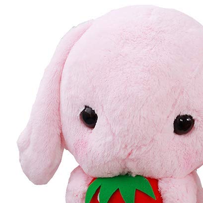 HLJZK Muñeca de Fresa de Conejo de Orejas caídas Muñeca de Conejo Rogue Muñeca Niño Muñeca Linda Regalo de cumpleaños Juguete de Peluche 32Cm