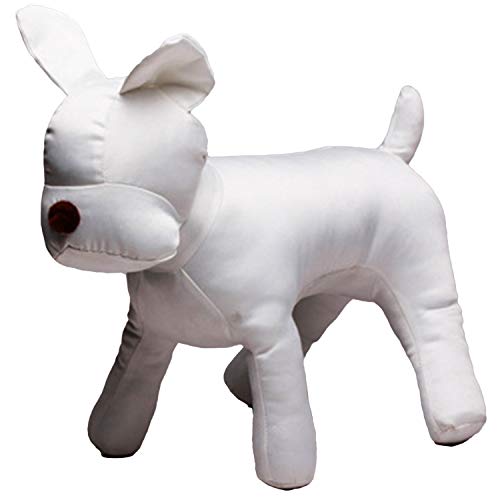 HLPIGF Modelo de Perro de AlgodóN Conjuntos de Perro Maniquí de ExhibicióN de Ropa de Perro para Tienda de Mascotas Ropa para Mascotas Ropa Collar Decoraciones Show-Blanco