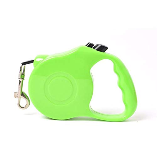 HMDJW Cable Retráctil For Perros De 5 Pies Fuertes con Mango Cómodo Acolchado e Hilos Altamente Reflectantes For Perros Pequeños, Medianos Y Grandes (Color : Green)