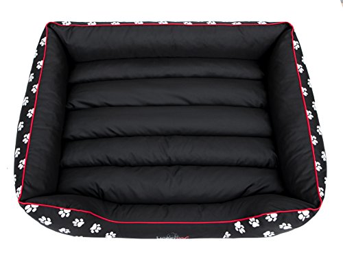 Hobbydog Cordura Prestige Perro Cama, 2 x -Large, Negro con Patas