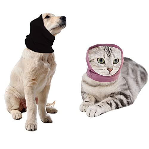 Honeyhouse 2 PCS Pet Hoodz para más cálido y ansiolítico, Orejeras para Perros y Gatos para Mayor Comodidad, Aseo en un Lugar Ruidoso (M)