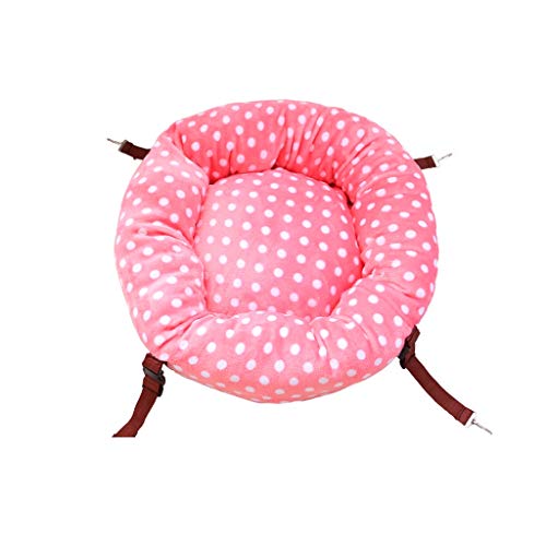 HONGFEISHANGMAO Camas para Mascotas Gato Hamaca for Cage, Suave Cama del Animal doméstico Ajustable Correa extraíble Cat Litter de colgado oscilación Siesta Hamaca Hamaca (Color : Pink)