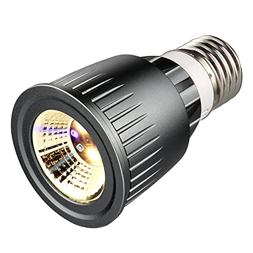 Honpal Luz LED de reptil, lámpara solar UVA + UVB para tortugas de anfibio, dragones barbudos, camaleón, lagartija y serpiente. (5 W)