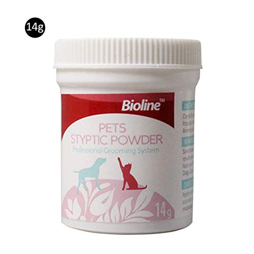 Horypt Polvo estíptico para Mascotas, Polvo analgésico antiinflamatorio y Antibacteriano para Gatos y Perros, Polvo estíptico para Perros con Trauma de uñas