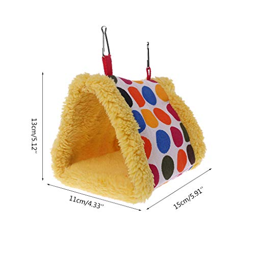 Hothap Hamaca colgante de pájaro, jaula para pájaros, nido de peluche, cabaña, cama cálida, casa de invierno o jaula de juguete para periquitos, cacatúas y canarios