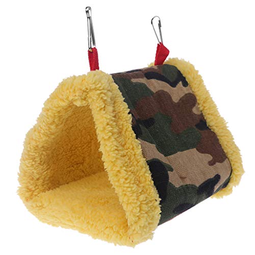 Hothap Hamaca colgante de pájaro, jaula para pájaros, nido de peluche, cabaña, cama cálida, casa de invierno o jaula de juguete para periquitos, cacatúas y canarios