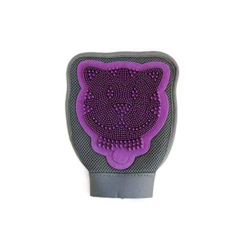 Huangyingui Pet Clean Grooming Bath Massage Glove Brush Hair Peine para Perros Gatos Conejos Chinchillas - Deshedding Brush (Color : Cat Shape)