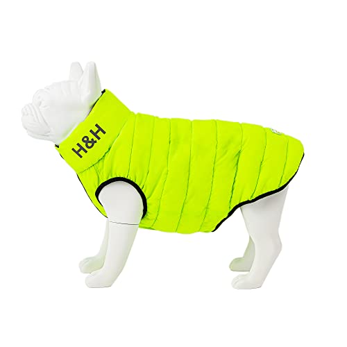 HUGO & HUDSON HHPJ10001-XS-25 - Chaqueta para Perro, 25 cm, Color Verde y Azul Marino